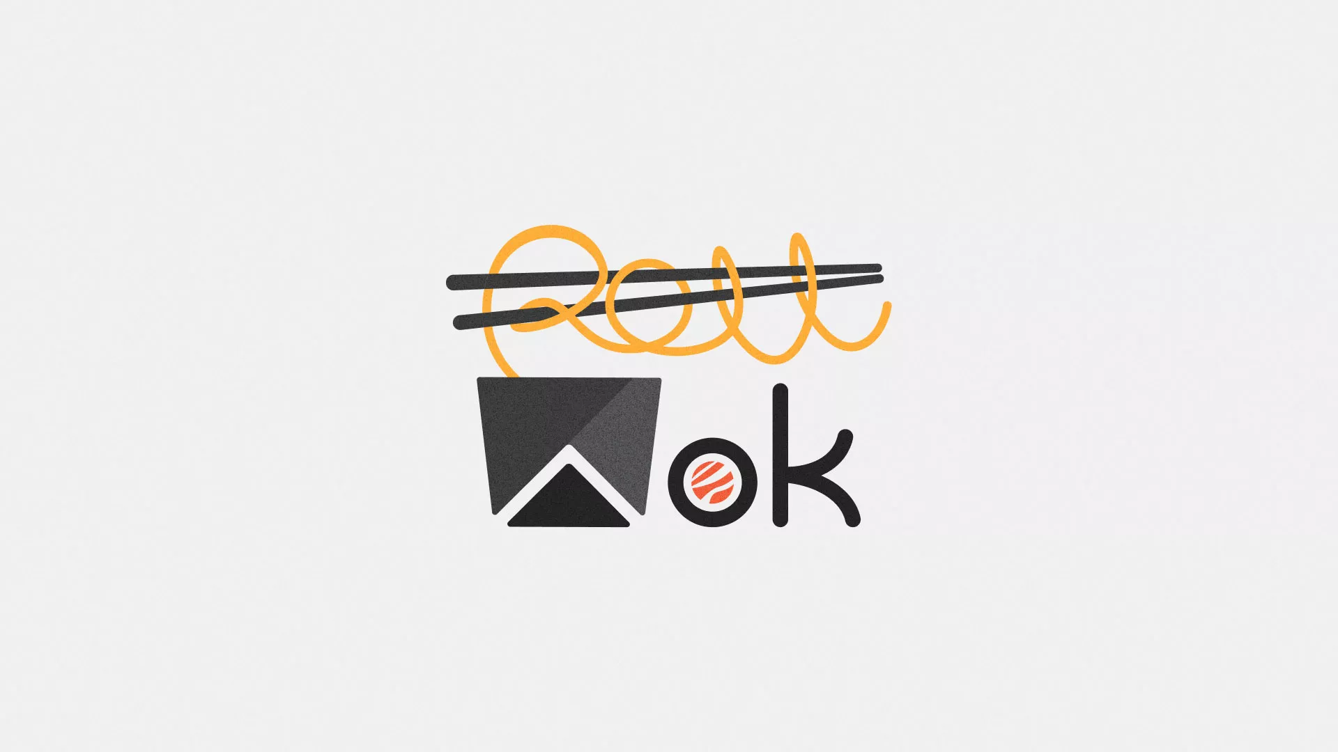 Разработка логотипа в Белоярском для суши-бара «Roll Wok Club»